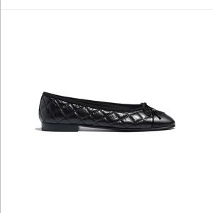 Chanel Aged Calfskin Ballet Flats